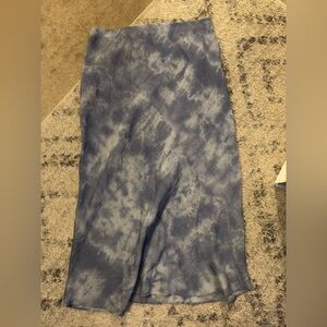 Madewell Slate Blue Midi Skirt